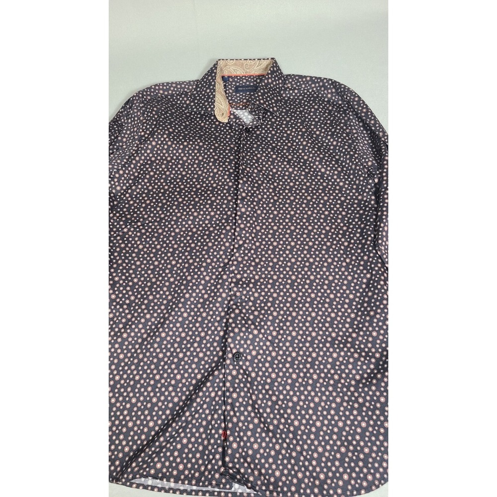 GEM MALKI Medium Tiny Bubbles Black Men's Shirt Flip Cuff